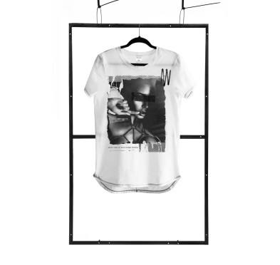 T-shirt men white S fashion